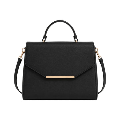 Veyrona Black Grace Structured Satchel Handbag