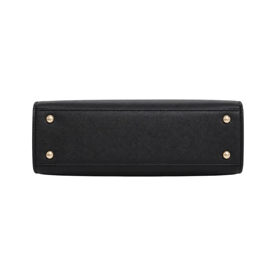 Veyrona Black Grace Structured Satchel Handbag