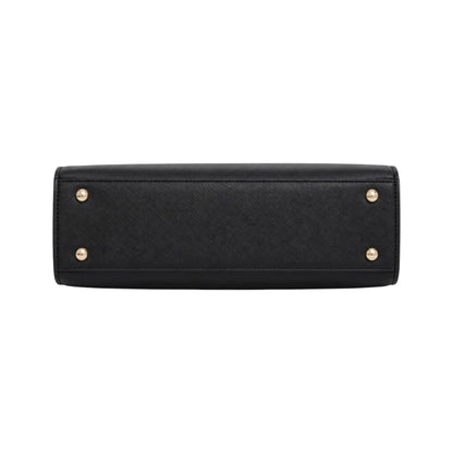 Veyrona Black Grace Structured Satchel Handbag