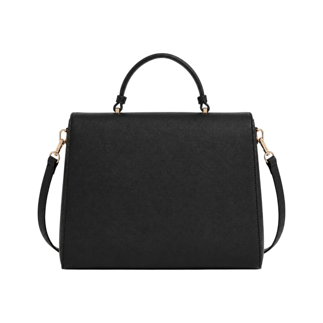 Veyrona Black Grace Structured Satchel Handbag