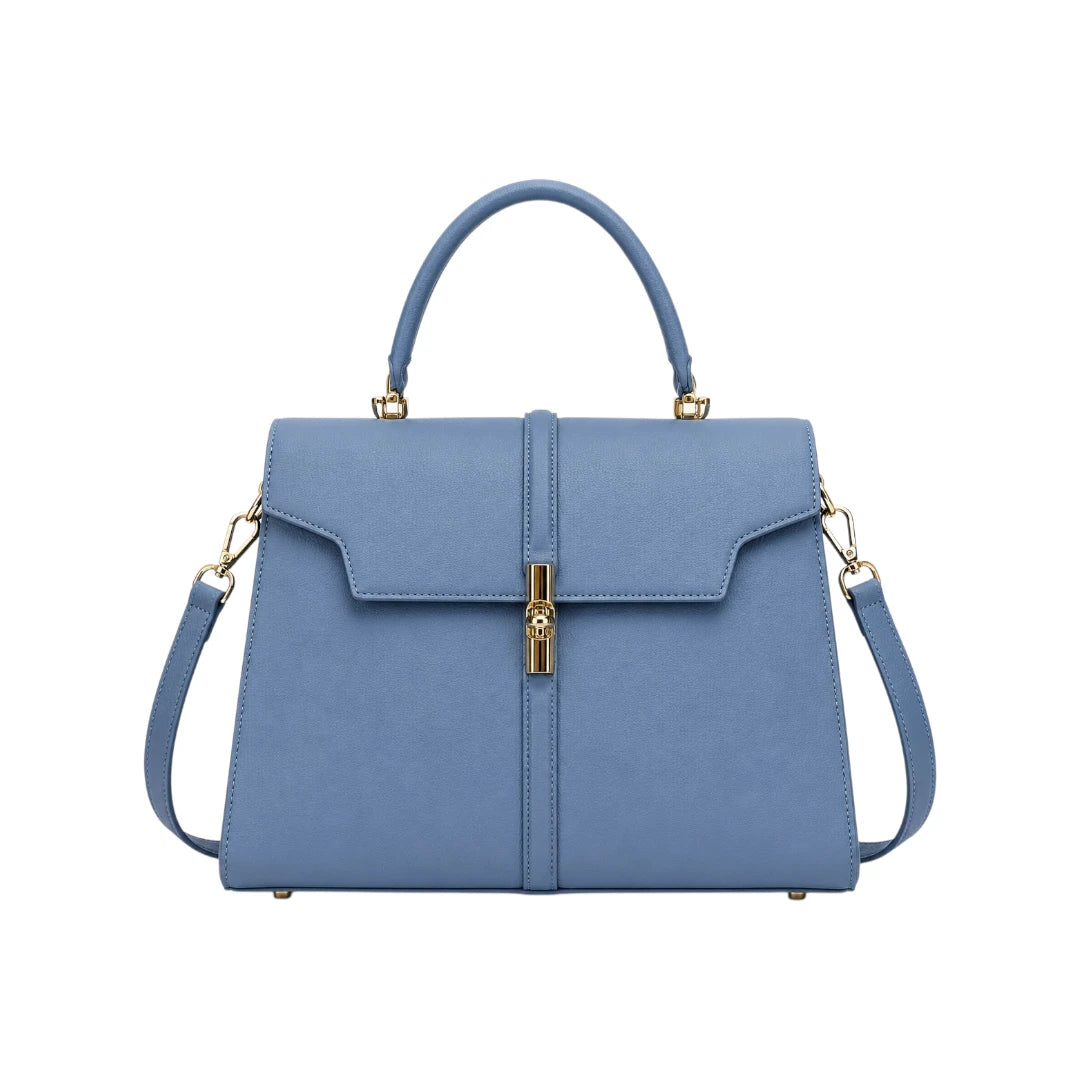 Veyrona Blue Structured Satchel Handbag