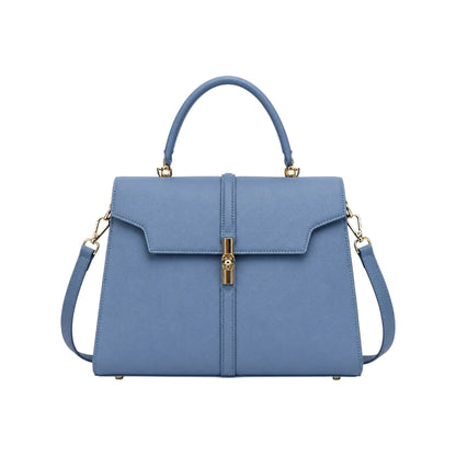 Veyrona Blue Structured Satchel Handbag