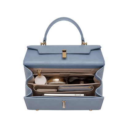 Veyrona Blue Structured Satchel Handbag