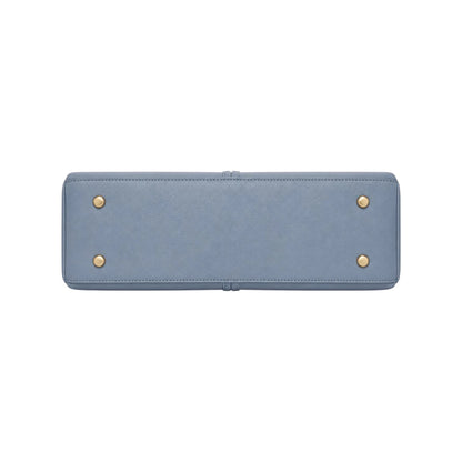 Veyrona Blue Structured Satchel Handbag
