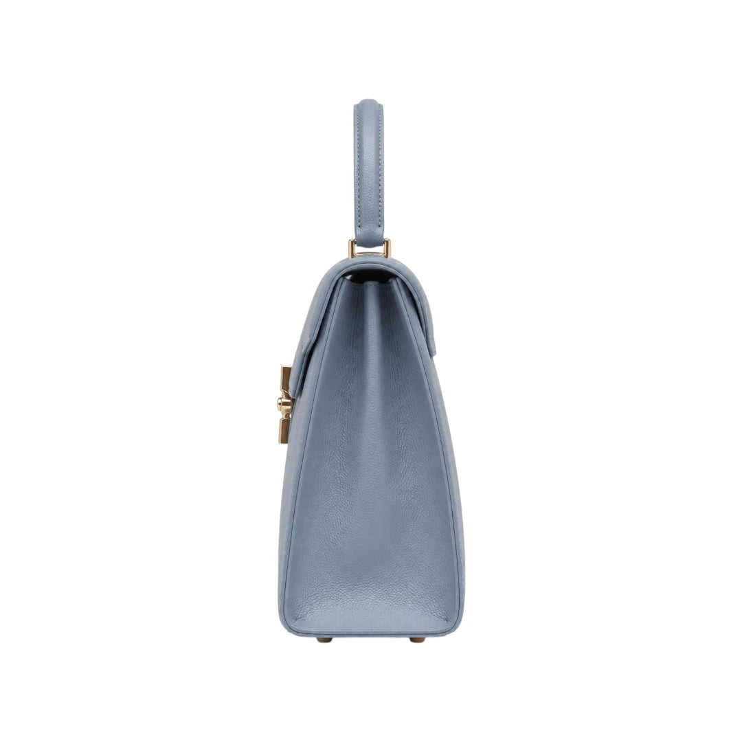Veyrona Blue Structured Satchel Handbag
