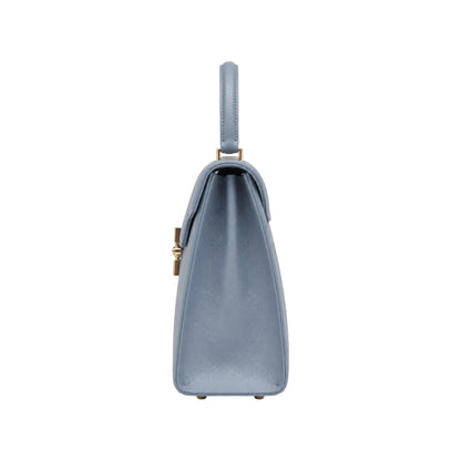 Veyrona Blue Structured Satchel Handbag