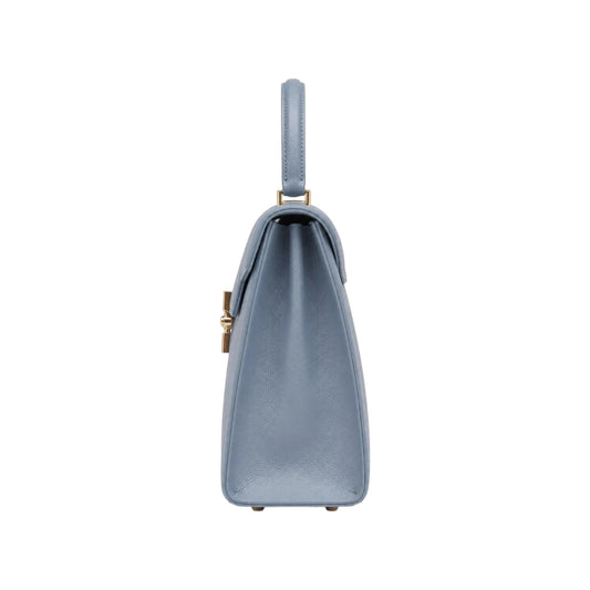 Veyrona Blue Structured Satchel Handbag