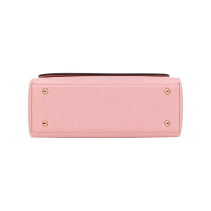Veyrona Pink Faux leather Satchel Handbag