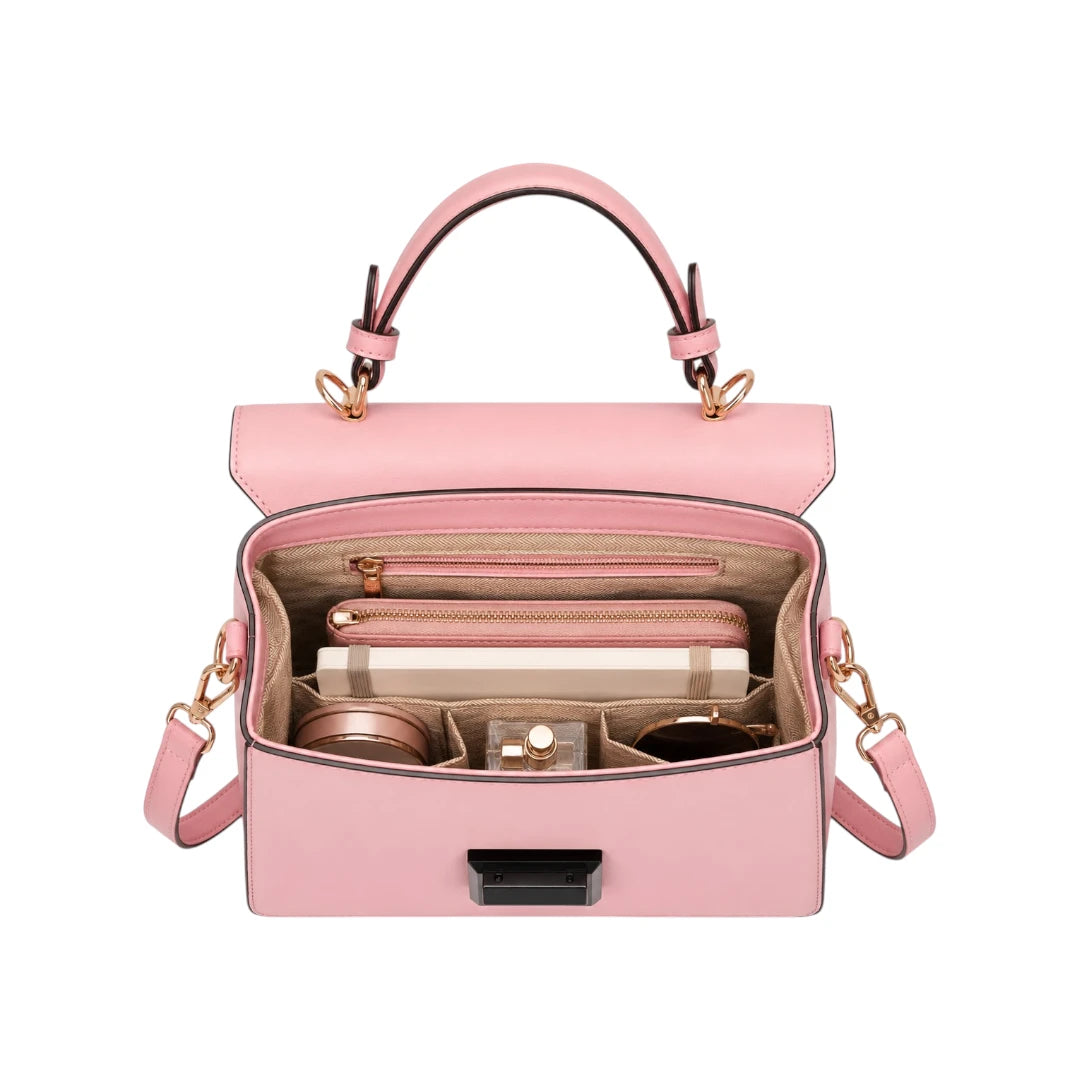 Veyrona Pink Faux leather Satchel Handbag