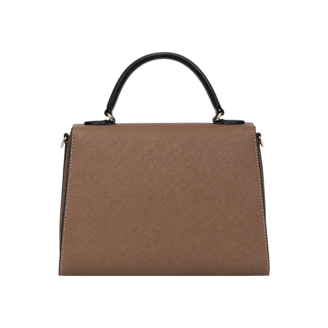 Veyrona Tavelle Brown Satchel Handbag