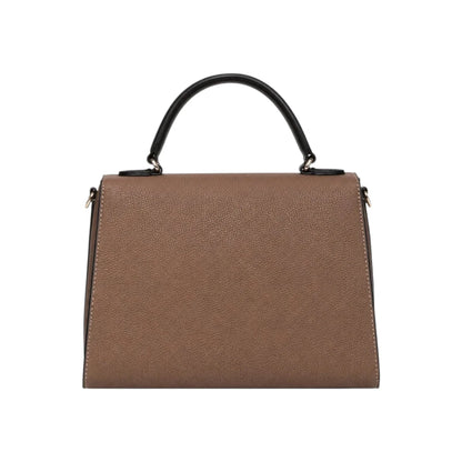 Veyrona Tavelle Brown Satchel Handbag