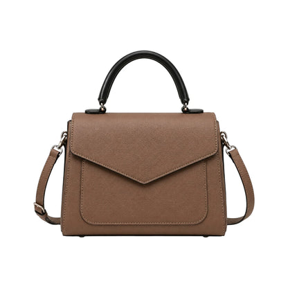 Veyrona Tavelle Brown Satchel Handbag