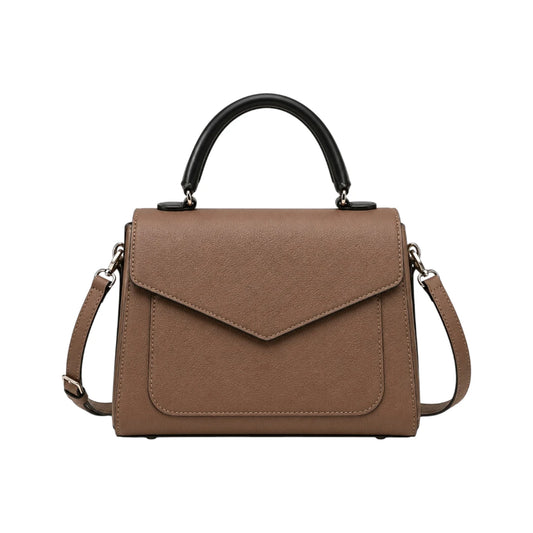 Veyrona Tavelle Brown Satchel Handbag