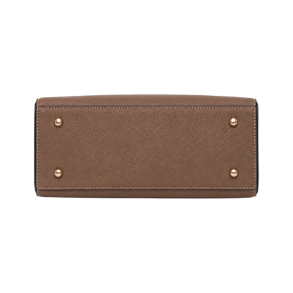 Veyrona Tavelle Brown Satchel Handbag