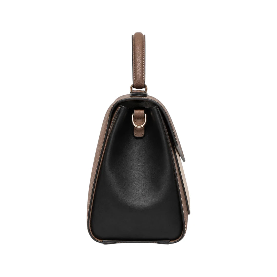 Veyrona Tavelle Brown Satchel Handbag