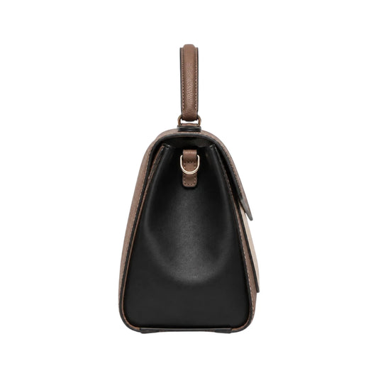 Veyrona Tavelle Brown Satchel Handbag
